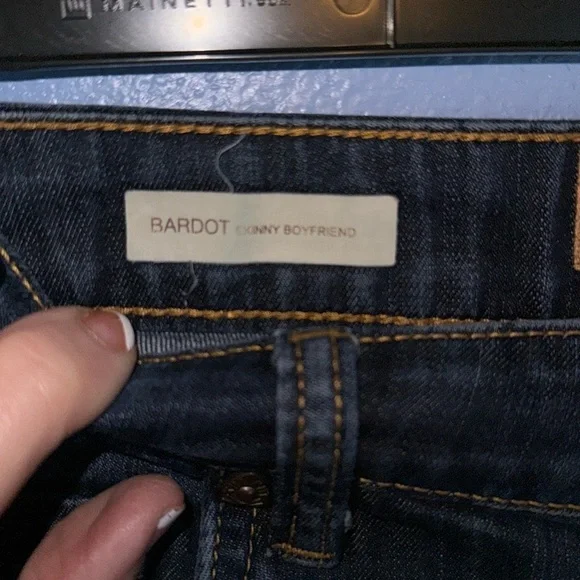 Kut From the Kloth Bardot Boyfriend Skinny Dark Blue Jeans. B2 - Picture 3 of 8